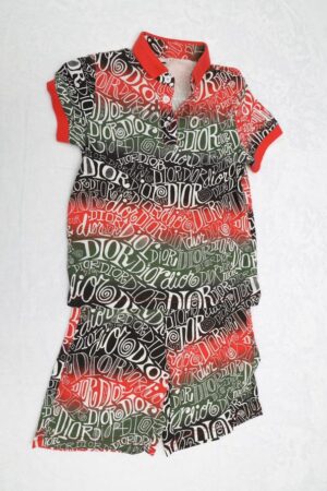 CD 2PC Short Set Red/Black/Green