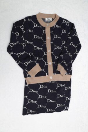 CD Sweater/Skirt Set Black/Tan