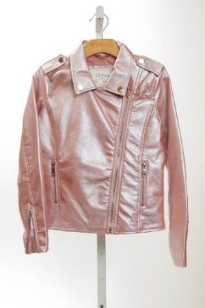 Leather BASIC Zip-Up Pink