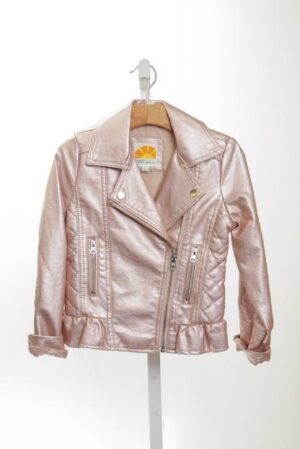 Leather BIKER ZIP-Up Pink