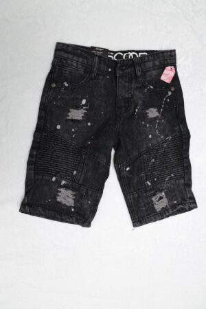 Splatter Paint Shorts Black