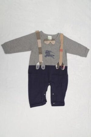 BB Baby Onesie Grey/Blue