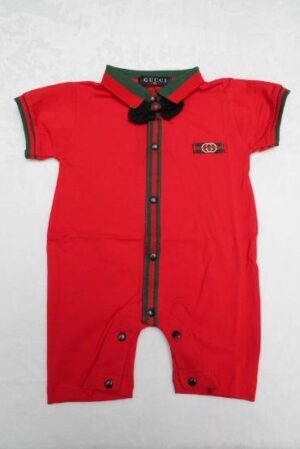 GG Baby Onesie Bowtie Red w/ Stripe