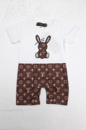 LV Baby Onesie White