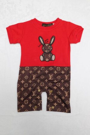 LV Baby Onesie Red