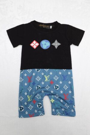 LV Baby Onesie Black