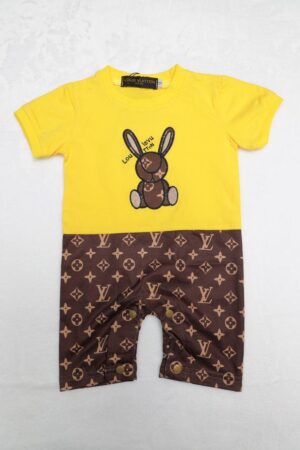 LV Baby Onesie Yellow