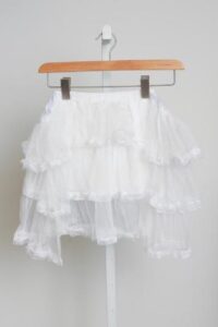 Layered Tulle Blouse White