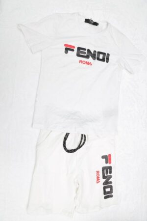 FF 2PC Logo Shorts Set White