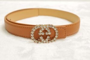 GG Belt Studded Brown