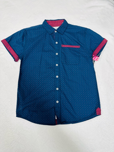 CHOIR BOY Button Down Shirt Blue/Burgundy