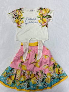 DG 2PC Skirt Set Flowers