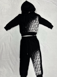 FF 2PC Faded Sweat Set B/W