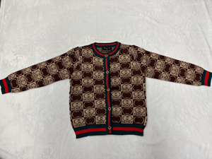 GG Button Down Sweater Brown/Red