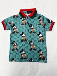 GG CHaracter Collared Shirt Green