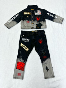 Rough & Tough Denim Set Black/Grey