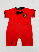 GG Collared w/ Bowtie Red Baby Onesie