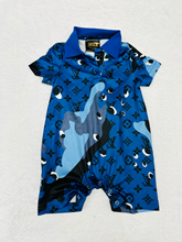 LV BABY RICH onesie blue