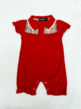 BB Baby Onesie Red/Tan